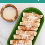Low Carb Tortilla Cinnamon Roll-Ups Pinterest graphic