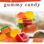 Zero Carb Gummy Candy pin - colorful sugar-free gummies in a glass jar