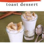 Keto Cinnamon Toast Dessert Pinterest pin with layered shot glass desserts