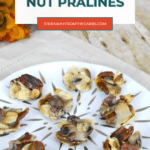 Keto Maple Nut Pralines - sugar free pecan and almond pralines pin