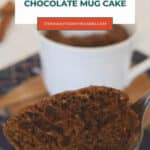 Spoonful of low carb chocolate mug cake