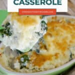 Low Carb Spinach Cauliflower Casserole Pinterest pin
